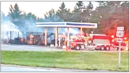 Covington gas station building destroyed by fire